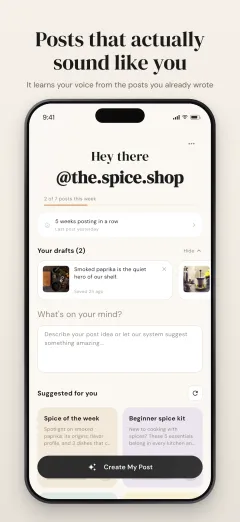 Posty: AI Content Companion screenshot 1